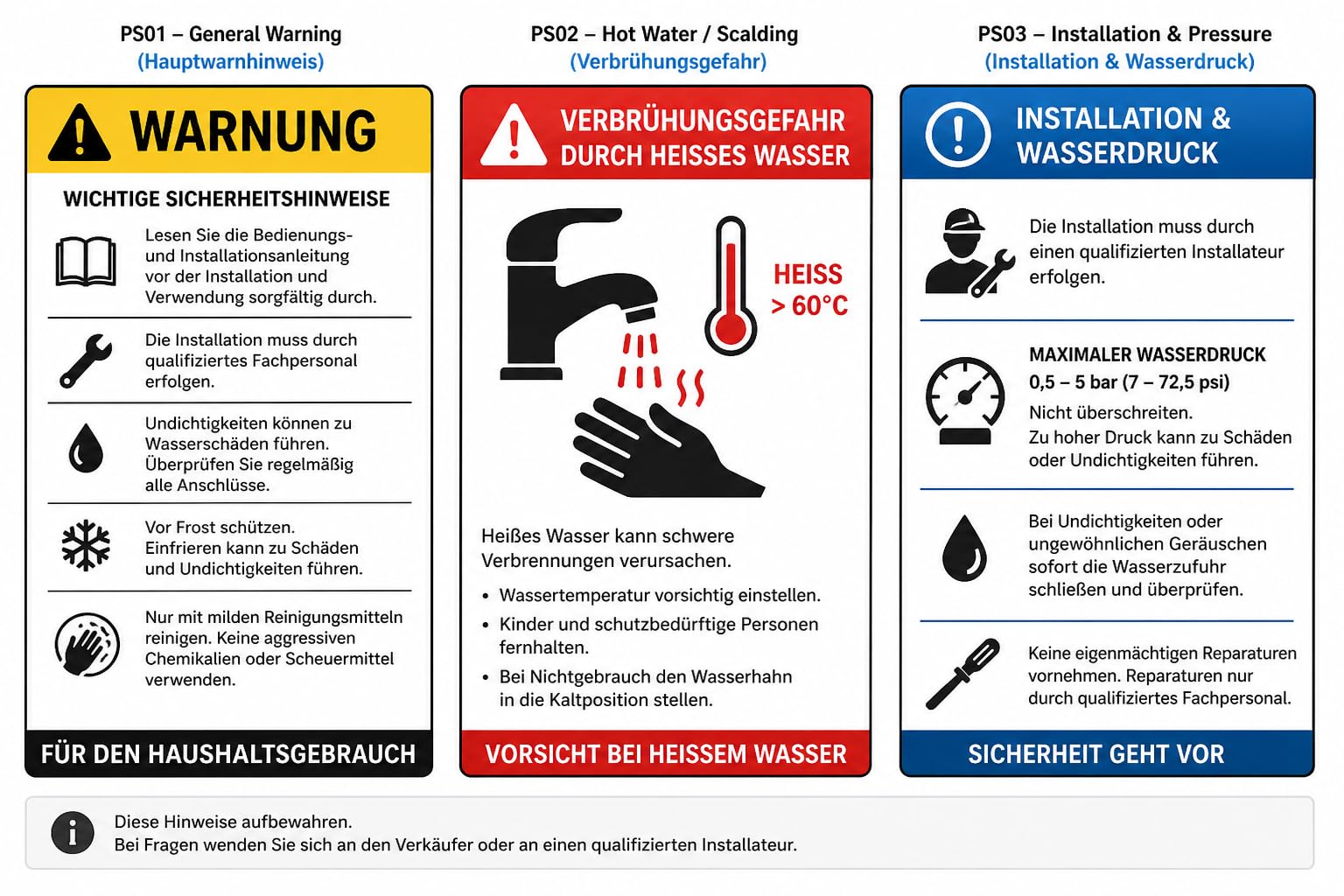FONTES Wandwasserhahn Chrom, Spültischarmatur 360°, Wandarmatur für Küche/Ausgussbecken, Mischbatterie für Wandmontage, Drehbare Wasserhahn Küche, Kalt und Heiß Einhebelmischer, Schwenkarm 20cm