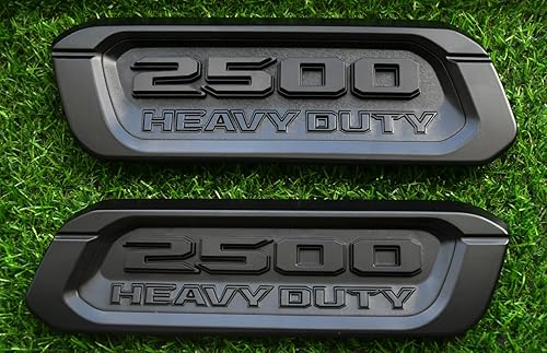 Paquete de 2500 emblemas resistentes para el lado izquierdo y derecho, insignias 3D de repuesto para 2500 (negro)