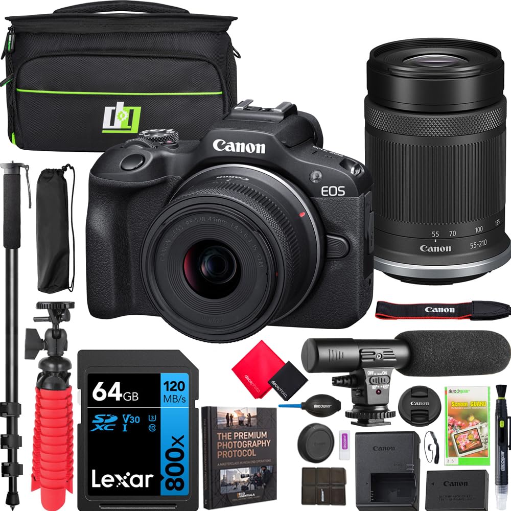Amazon.com : Canon EOS R100 Mirrorless Camera Body w/ 2 Lens Kit