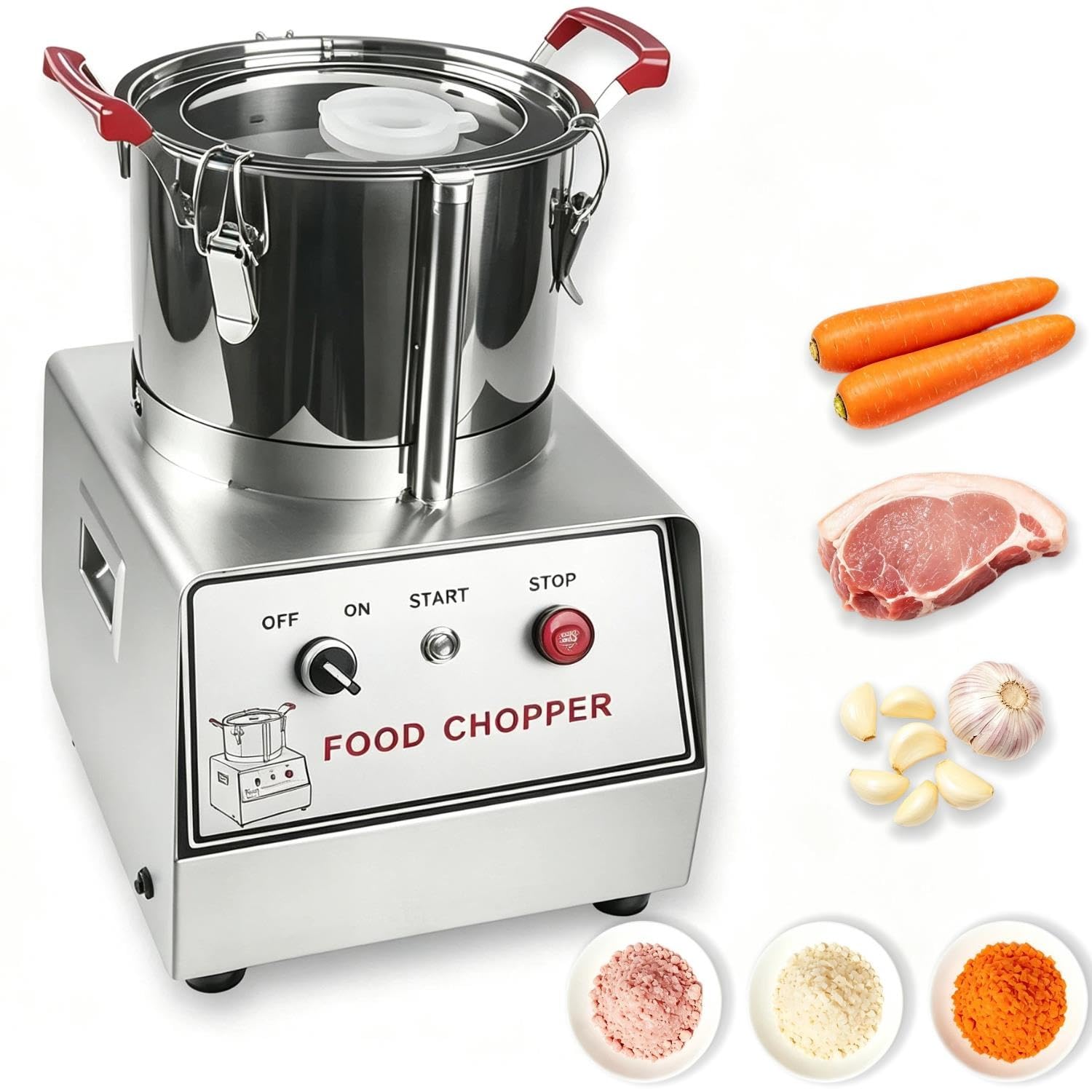 Robot da cucina professionale, Tritaverdure in acciaio inox, Tagliaverdure