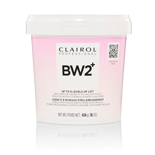 Clairol Professional BW2+ Extra Strength Powder Lightener, Up to 9 Levels of Lift for Hair Highlights & Lightening - 16 Ounce (Pack of 1)