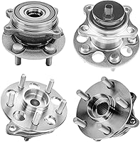Vista 144 de Detroit Axle - Kit de suspensión de 14 piezas para Jeep Liberty 2006-2007, 2 cubos de rodamiento de ruedas, 2 brazos de control superior, 2 rótulas