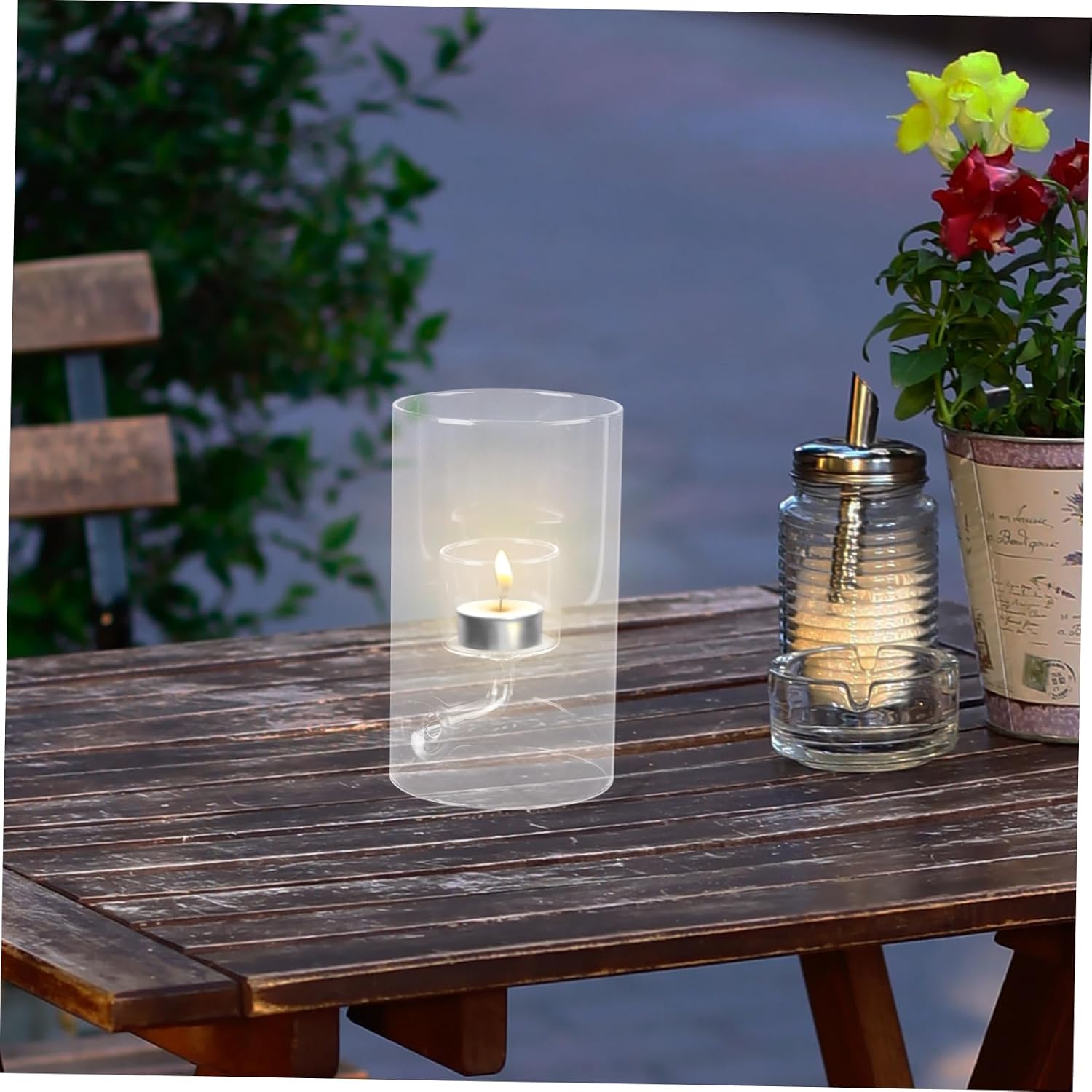 Toddmomy Elegant Clear Glass Candle Cylinder Cover Windproof Candle Shade for Dining Decor Creative Lampshade for Romantic Atmosphere Candle Supply Accessory No