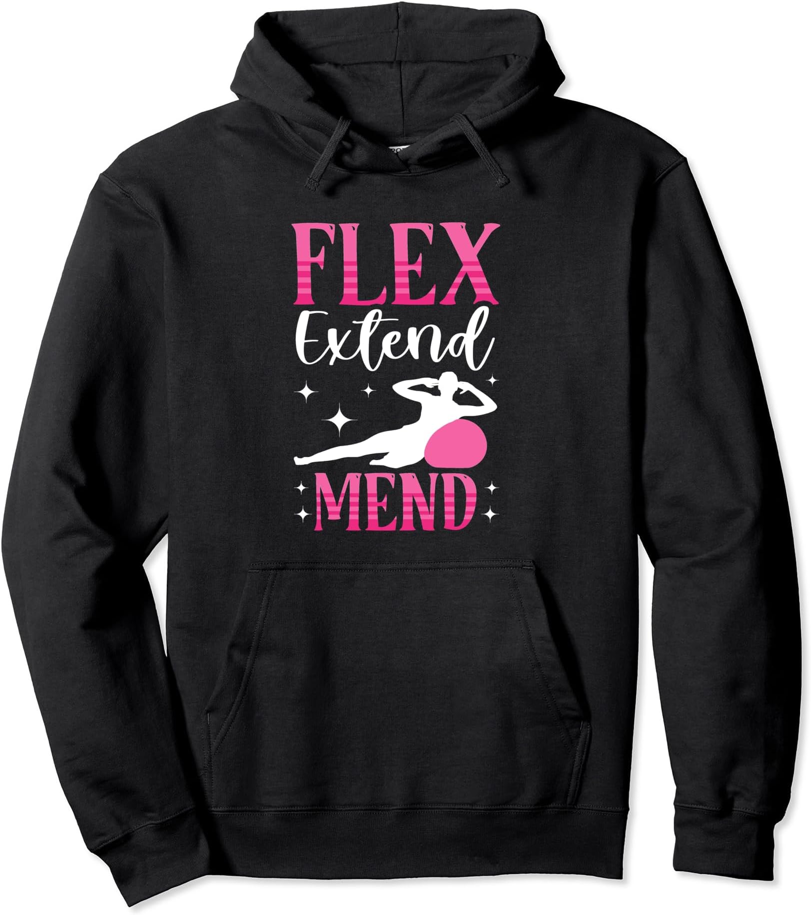 Flex Extend Mend Fitness Exercise Pilate Pullover Hoodie