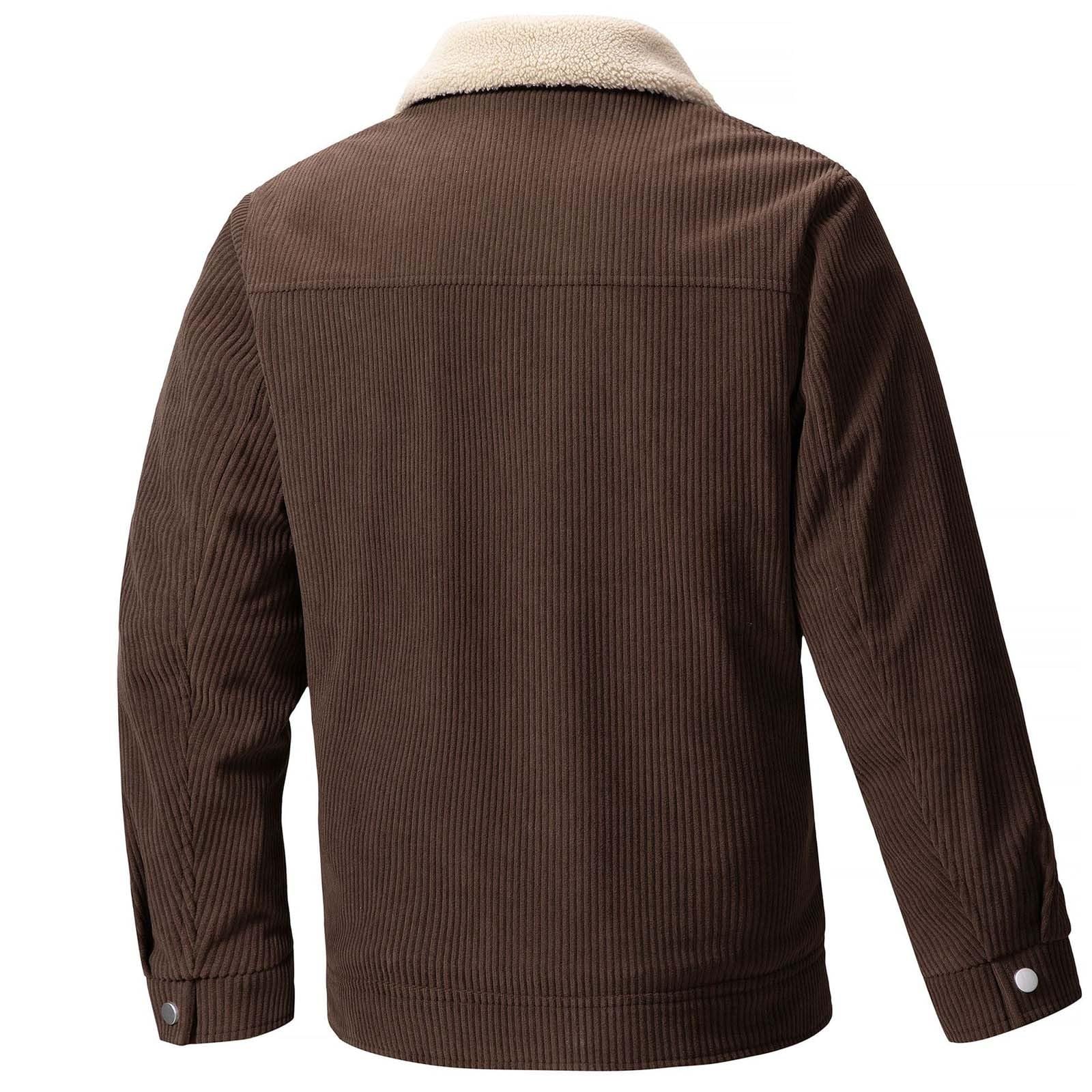 Giacca Running Uomo Chic Ed Elegante- Giacca Calda Uomo Confortevole Invernale Per In Velluto A Costellato Versatile Casual Foderata In Pile Spensa 2026