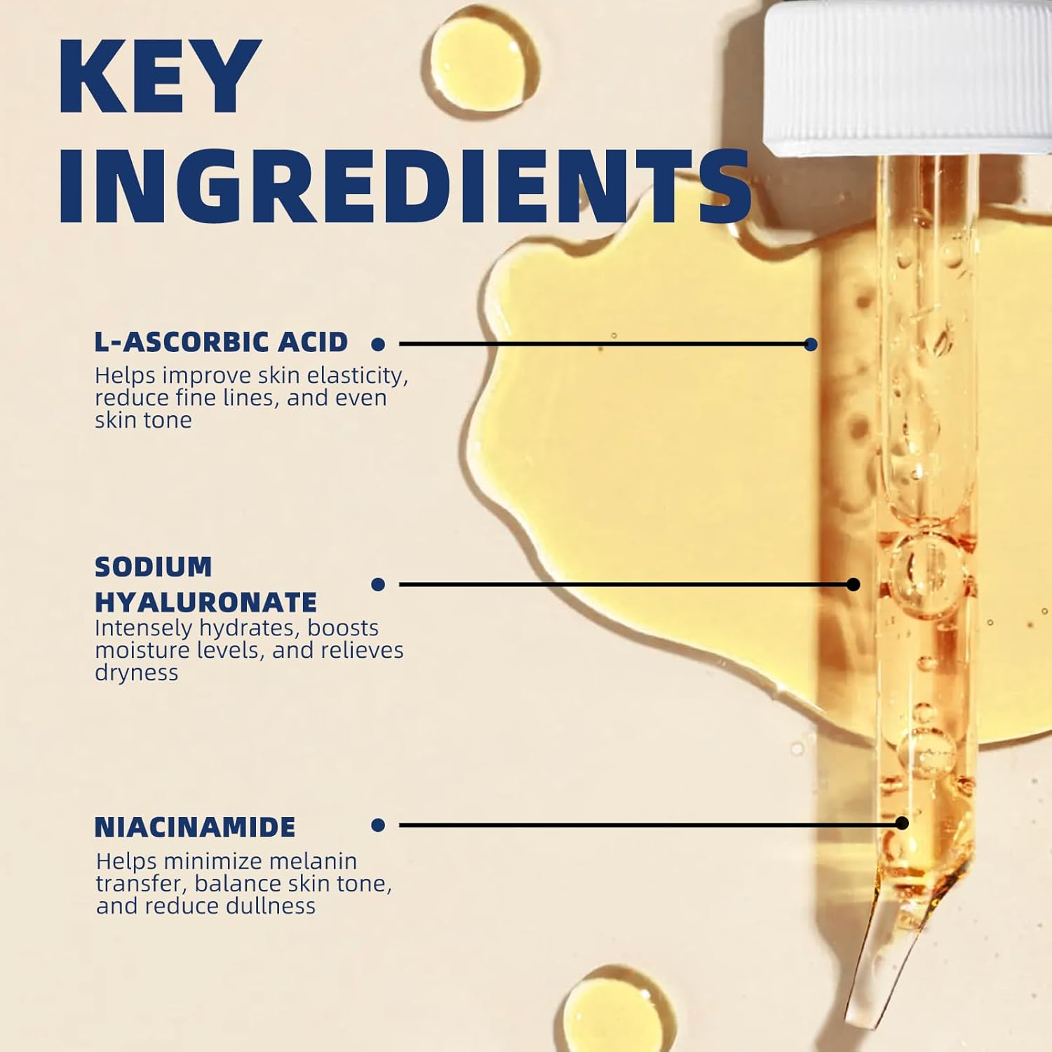 Vitamin C Serum 20%, Professional Vitamin C Face Serum Anti Aging Skin Care, Enhance Skin Radiance Reduce Fine Lines & Wrinkles for Women - Image 3