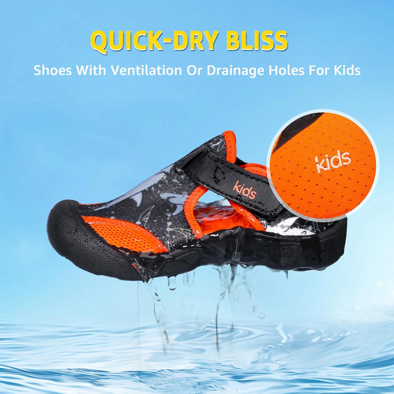 Toddler Water Shoes Quick-Dry Cute Beach Swim Pool Shoes - Image 4
