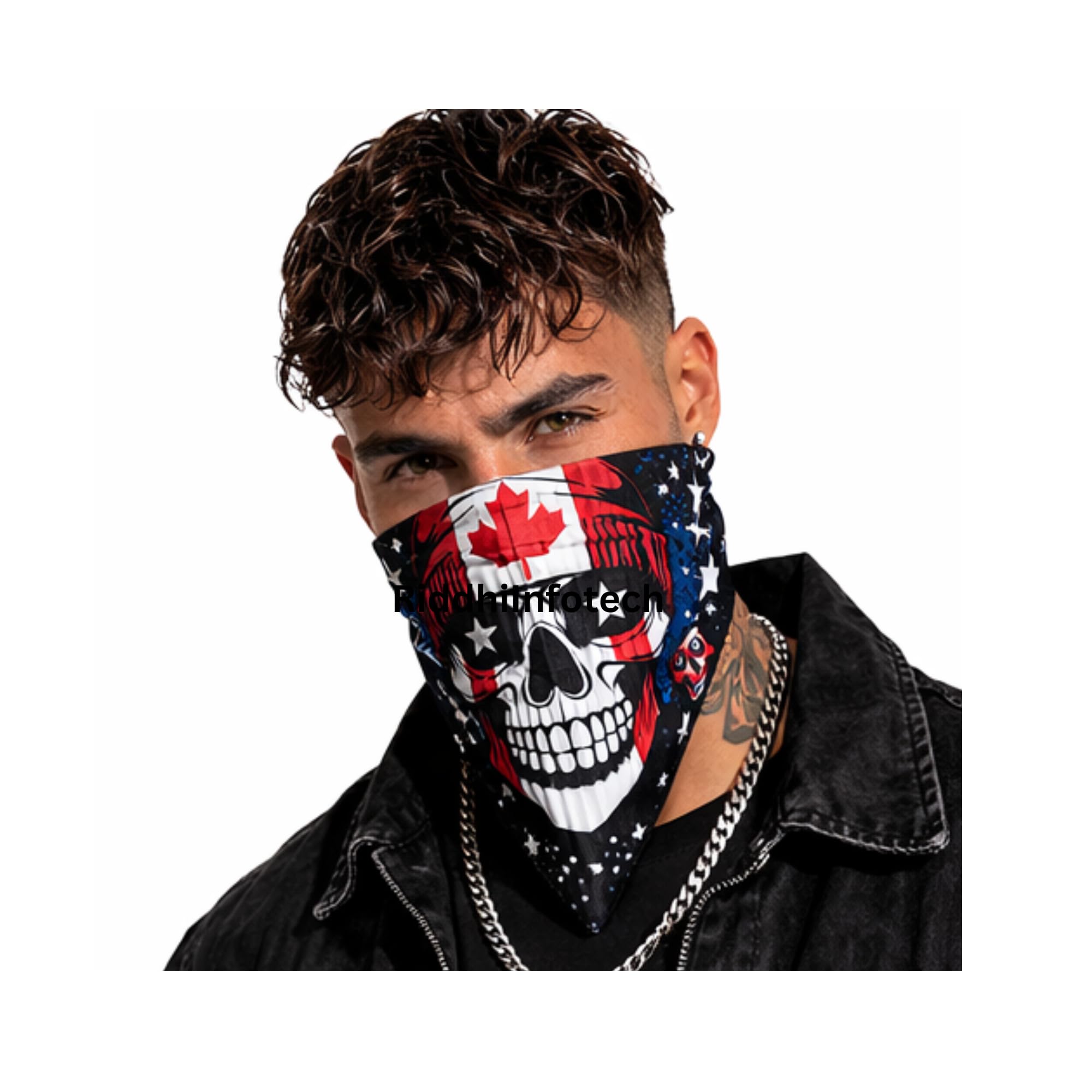 Unisex Soft Breathable Cotton Paisley Printed Cowboy Rumal Bandanas,Headband,Scarf Double Color Bandanas (pack of 1,Double Color Bandanas,rumal)-picture-31