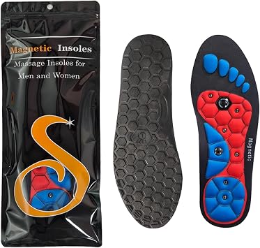 1 Pair Acupressures Insoles Magnetic Insoles Massage Insoles Breathable Insoles Shock Absorbing Insoles for Men and Wome