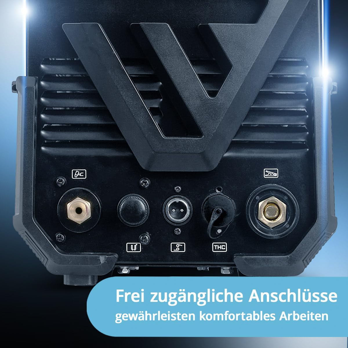 STAHLWERK Plasmaschneider CUT 60 P Digital – Plasmaschneidgerät mit 60 A, Schneidleistung bis 20 mm, Inverter Plasma Cutter mit HF-Pilotzündung, THC-Schnittstelle für CNC-Höhenregelung