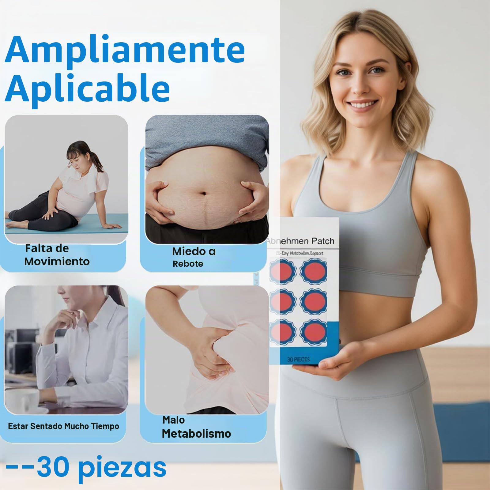 90 Piezas Parches Adelgazantes Moringa y Berberina, Slim Patch, Parche de Ombligo para Abdomen y Cintura