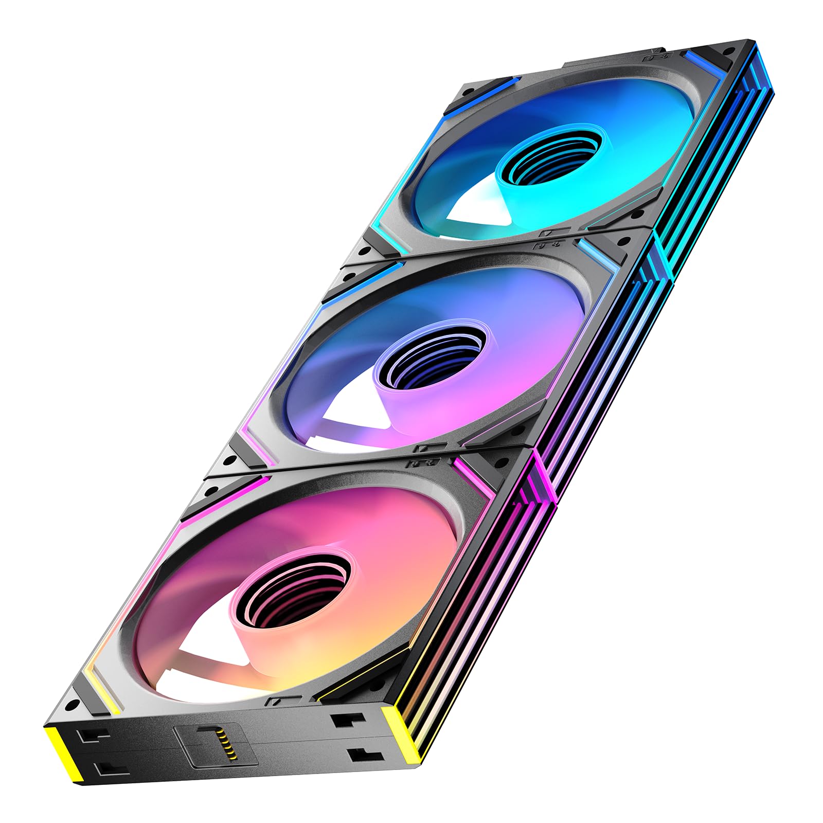 Photo 1 of Jungle Leopard Interstellar V2 120mm PC Case Fans,Reverse Blade, Infinity Mirror Module Daisy-Chain ARGB Fan 1,Triple Pack Suitable for Computer Case & 360mm AIO Cooler (Black Reverse)