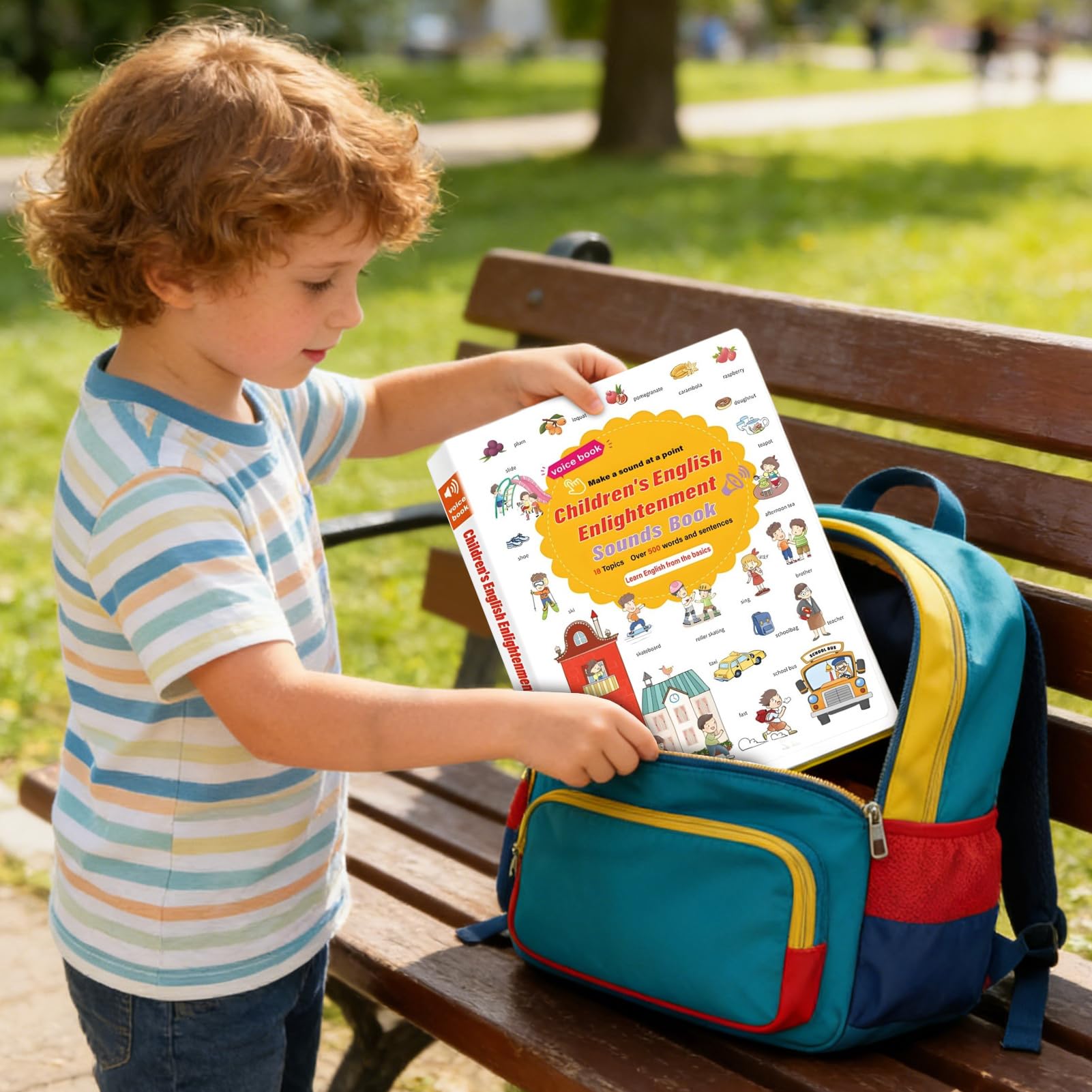 English Talking Book - Educational Reading Game for Preschool | Words Talking Interactive Audio Books with Fun Learning Activities & Engaging Storytelling for Kindergarten Library School Playtime and