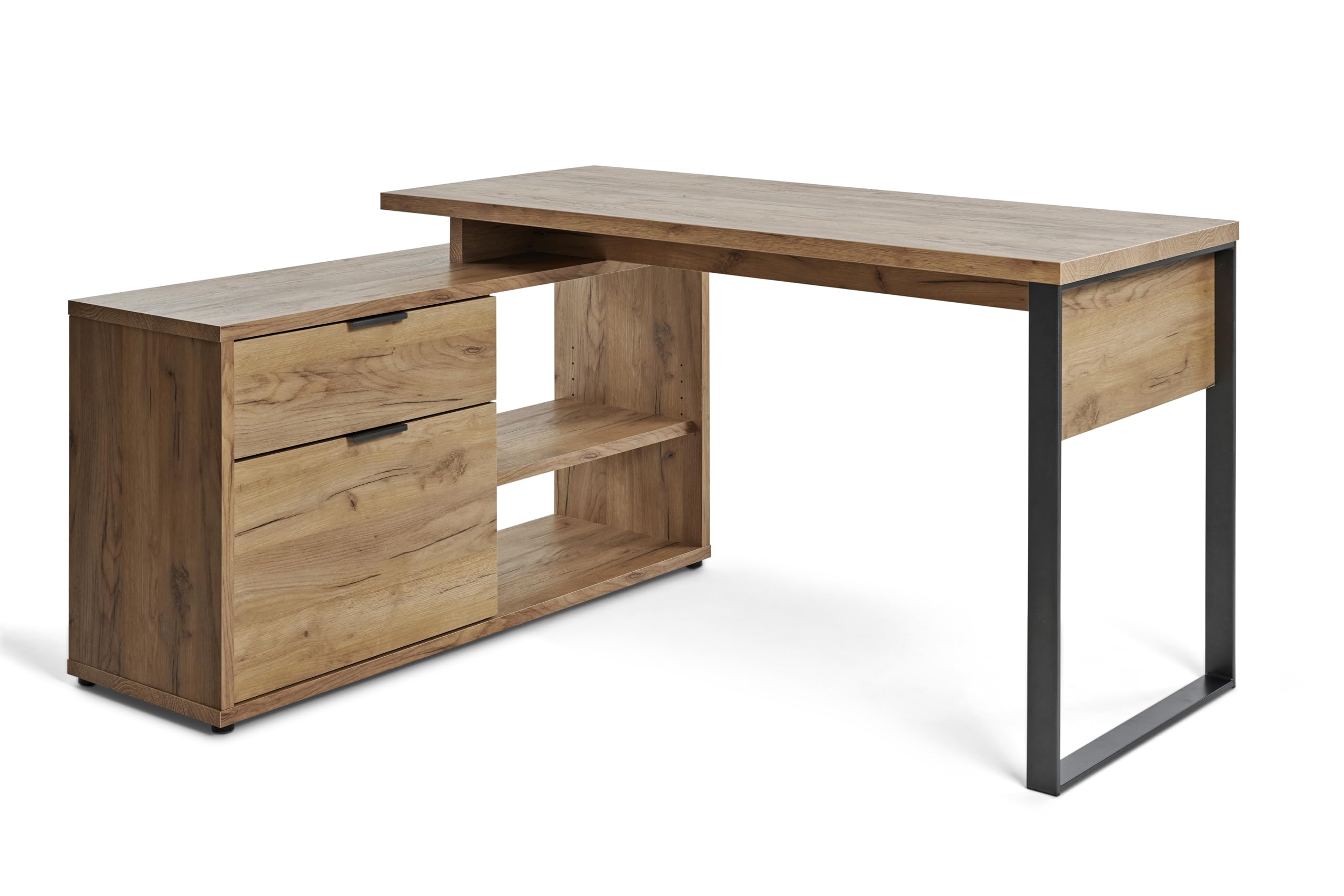 Jahnke Eckschreibtisch Loop C 150 E Kerneiche/Anthrazit
