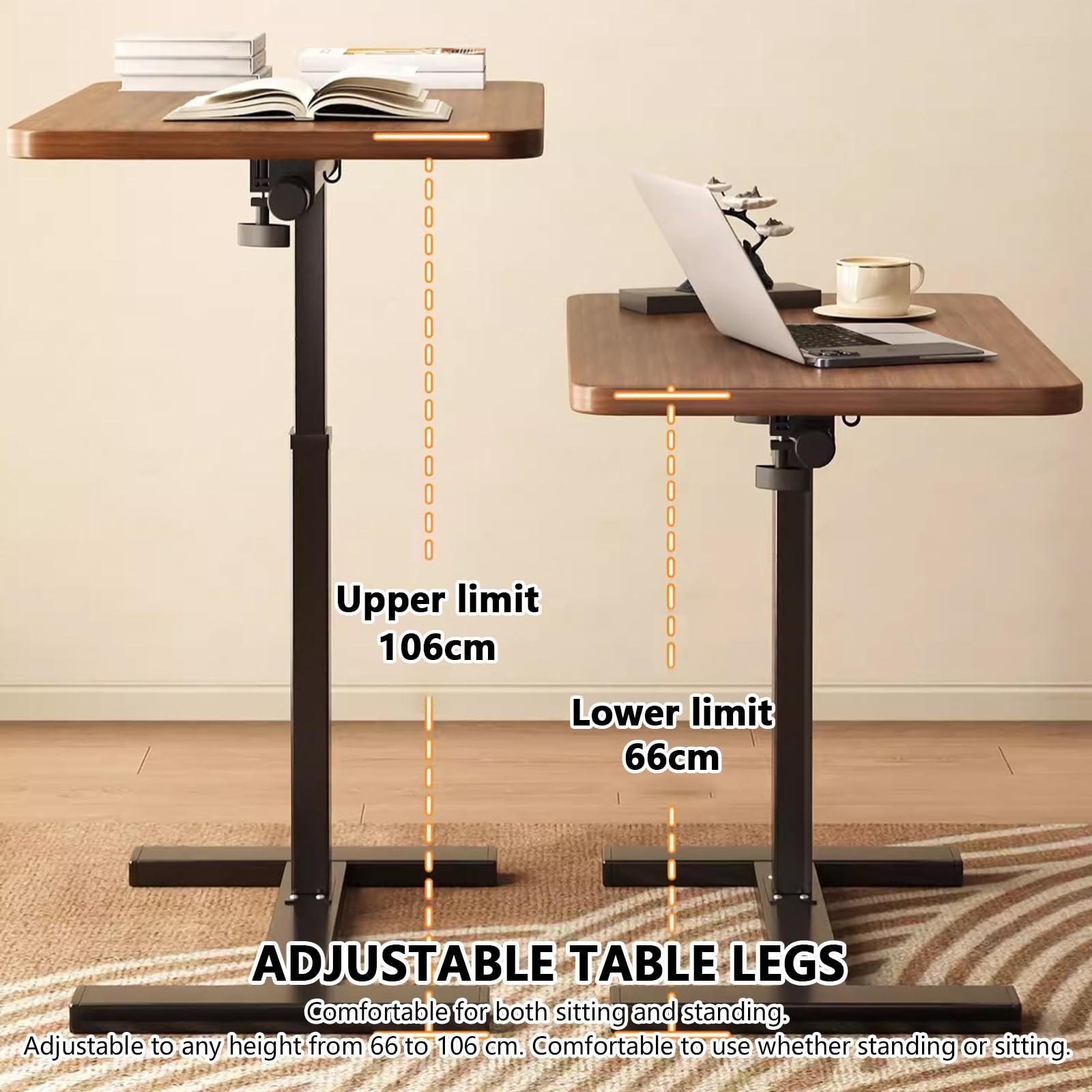 Tavolino da letto, tavolino da letto regolabile in altezza, tavolo da scrivania con carrello for laptop su letto mobile, tavolino da letto for ospedale con ruote, tavolo da pranzo for divano di casa,