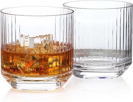 Longchamps 1950s Mid-Century Rocks Glass, 2-Piece Set Gift Box
