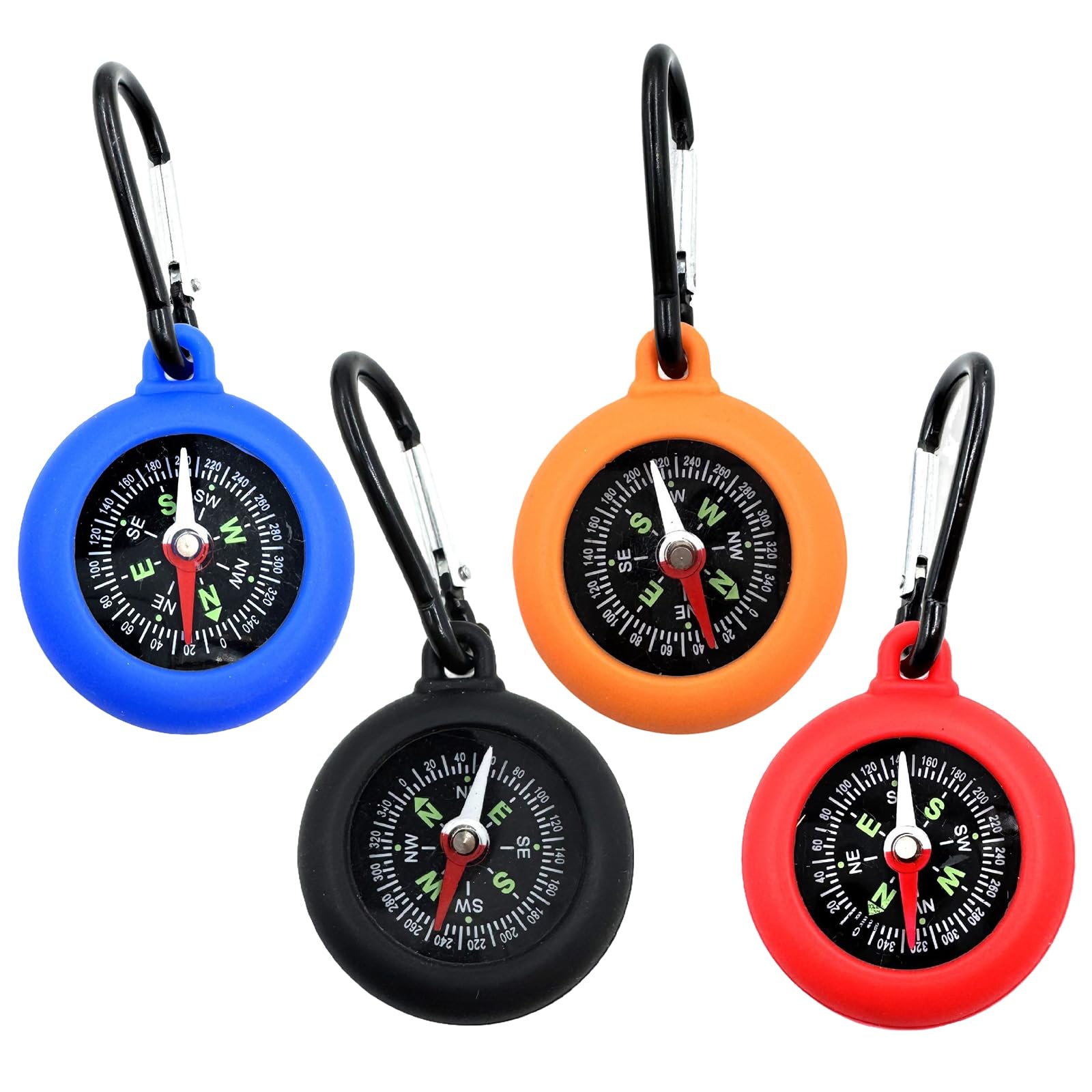 12 Mini Bussole Da Trekking - Compasso Di Sopravvivenza Multicolore Per Bambini E Campeggio - Foto 4