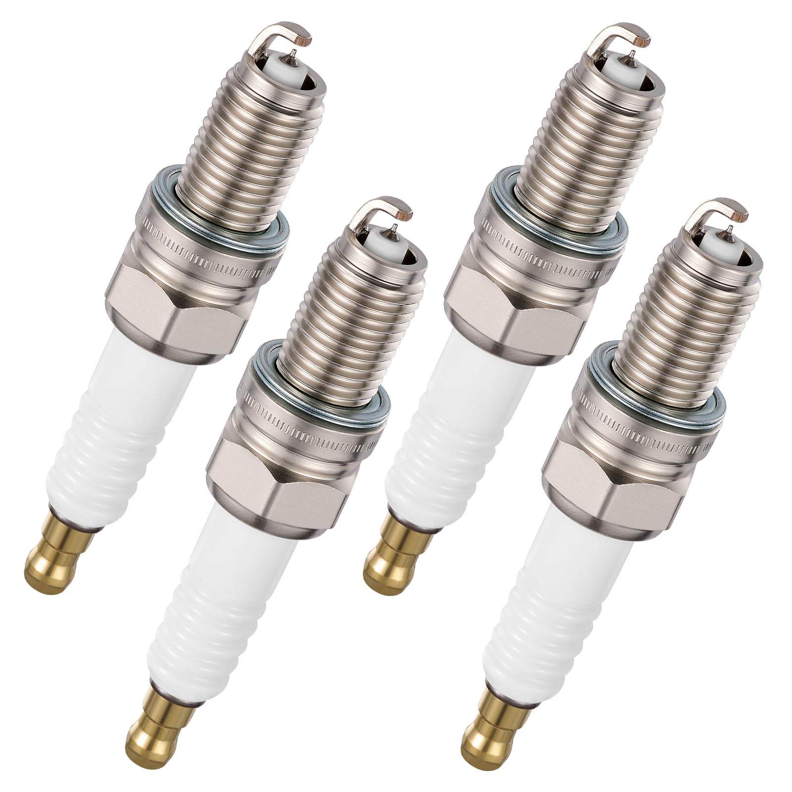 BDFHYK 810 Iridium Spark Plugs Compatible with Chevy Spark 2013-2015 1.2L l4, Fiat 500 2014-2017 1.4L l4, Set of 4