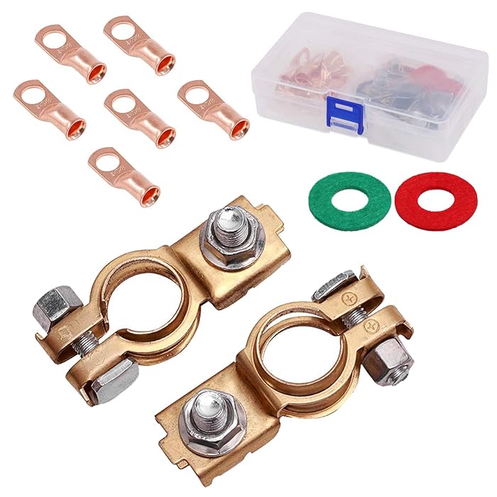 Buy Spurtar Copper Battery Terminal Clamps, Car Battery Cable Terminal