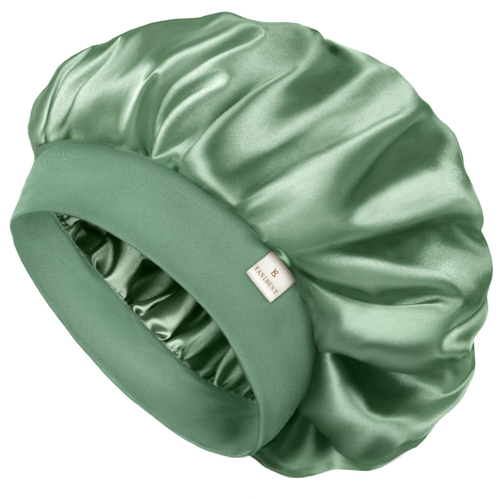 YANIBEST Bonnet for Men Hair Bonnet for Sleeping Double Layer Satin Bonnets for Black Women Curly Hair Sleep Cap