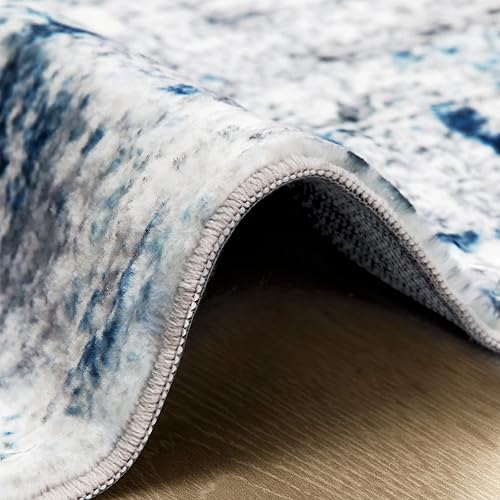 Miniatura 5 de Alfombra de área para sala de estar 8 x 10, alfombra grande y suave para interiores, moderna alfombra abstracta con respaldo de goma antideslizante