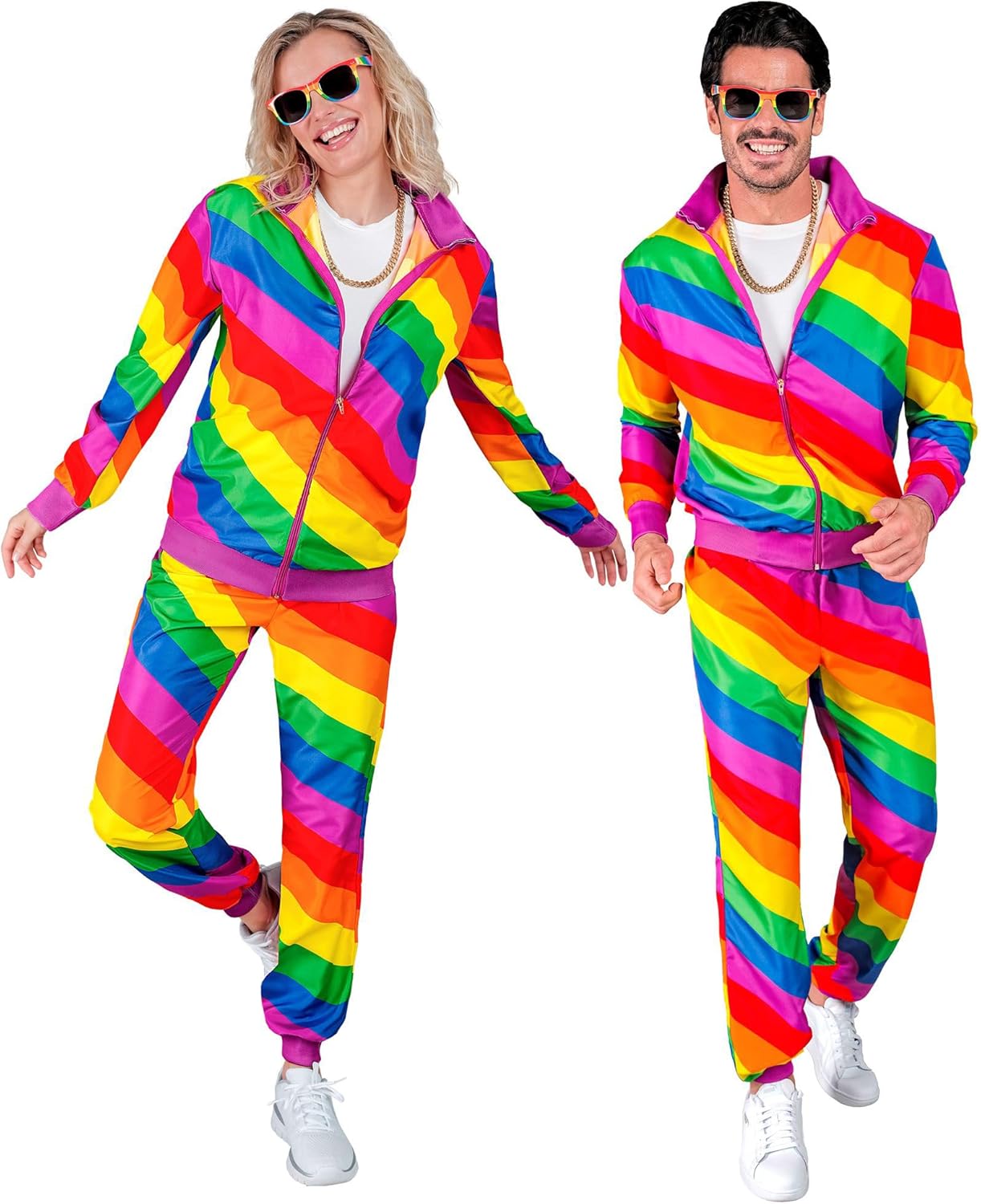 Widmann – Rainbow CSD LGBTQ Pleasure Tracksuit Tracksuit Jogging Go well with Fancy Gown Costumes