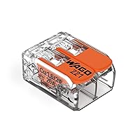 Vista 1 de WAGO 221-412 Conectores de empalme Compact Lever-Nuts®, 2 conductores, 24-12 AWG, frasco de 550 piezas