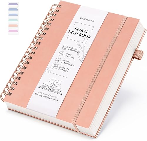 Miniatura 1 de Cuaderno de espiral de 7.6 x 10 pulgadas, cuadernos con rayas universitarias con divisores extraíbles, 320 páginas de 100 GSM, diario de escritura