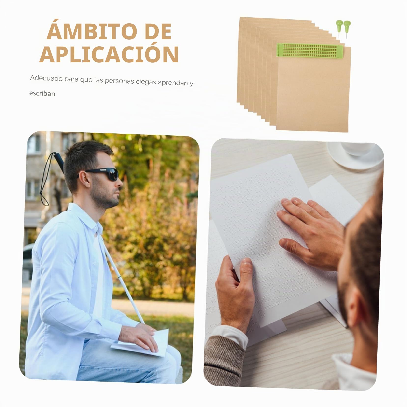 Juego De Escritura En Tablero Braille De 4 28 Hojas De Plástico Para Escribir En Braille A Ciegas Lápiz Óptico