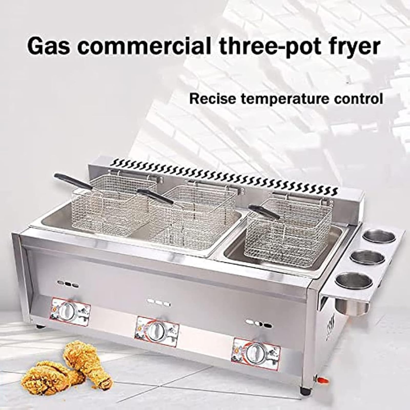 Amazon.com: ZXSYYDS Commercial Countertop Gas Fryer, Deep Fat