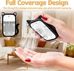 Étui en silicone Cat pour vaporisateur à mains Touchland, compatible avec le glow Mist 1 FL Oz/30ML pour Touchland Case, avec 6 Charms et porte-clés Accessoire Coffret de voyage mignon (Noir)