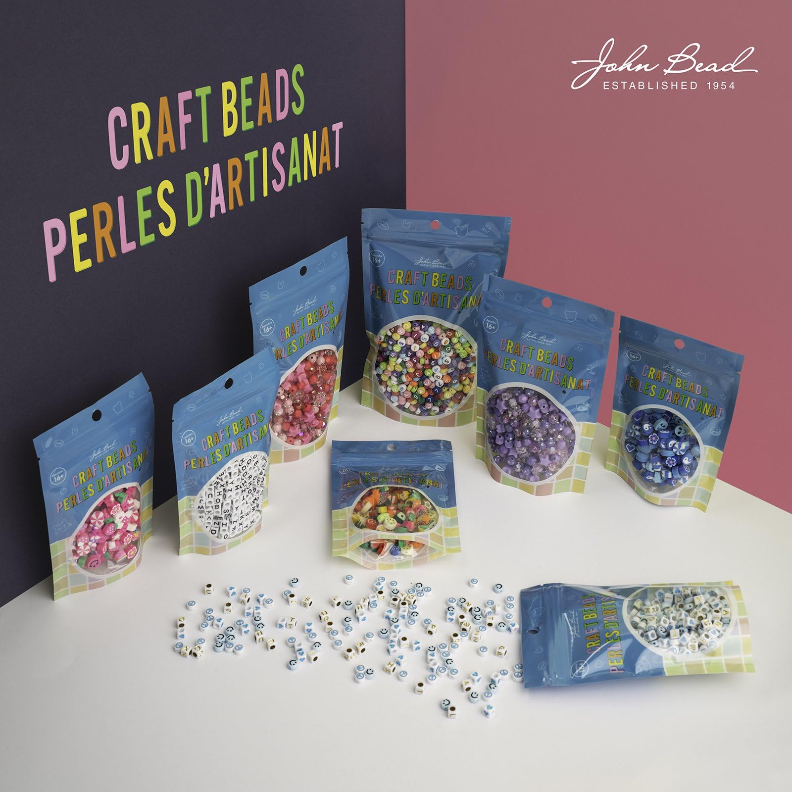 John Bead 120 cuentas de arcilla polimérica roja de 9 mm para hacer joyas y pulseras