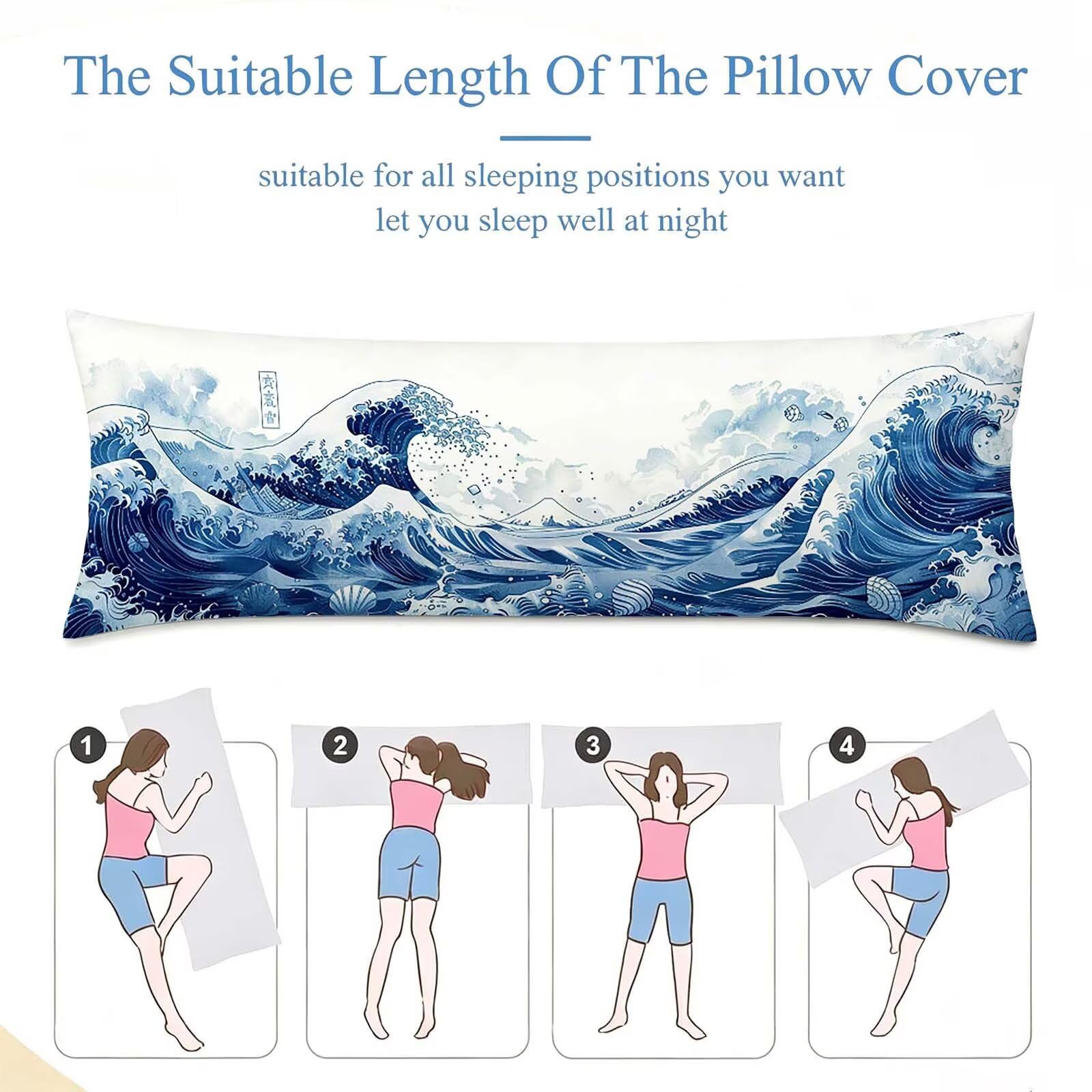 Fodera Cuscino 50 x 150 cm, Blu-7 Velluto Cuscini per Divano Letto, | con Invisibile Cerniera, Morbida e Traspirante, per biancheria da letto, divano, hotel, chi dorme sul fianco Hailang-2 j-329