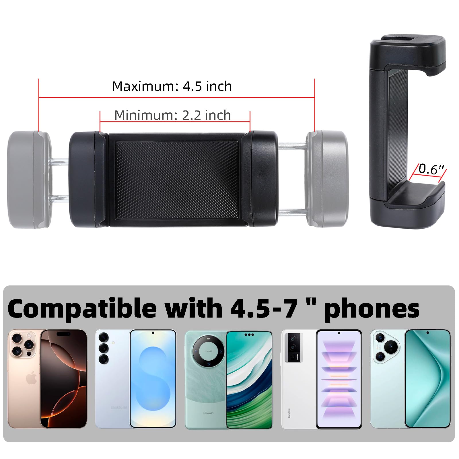 Flexibles Stativ für Handys & Kamera, Mini-Handy-Stativ mit Fernbedienung & Handyhalterung für Videoaufnahmen, kompatibel mit iPhone GoPro Insta360 X5 DJI Osmo Pocket 3 Canon Nikon Sony Kamera