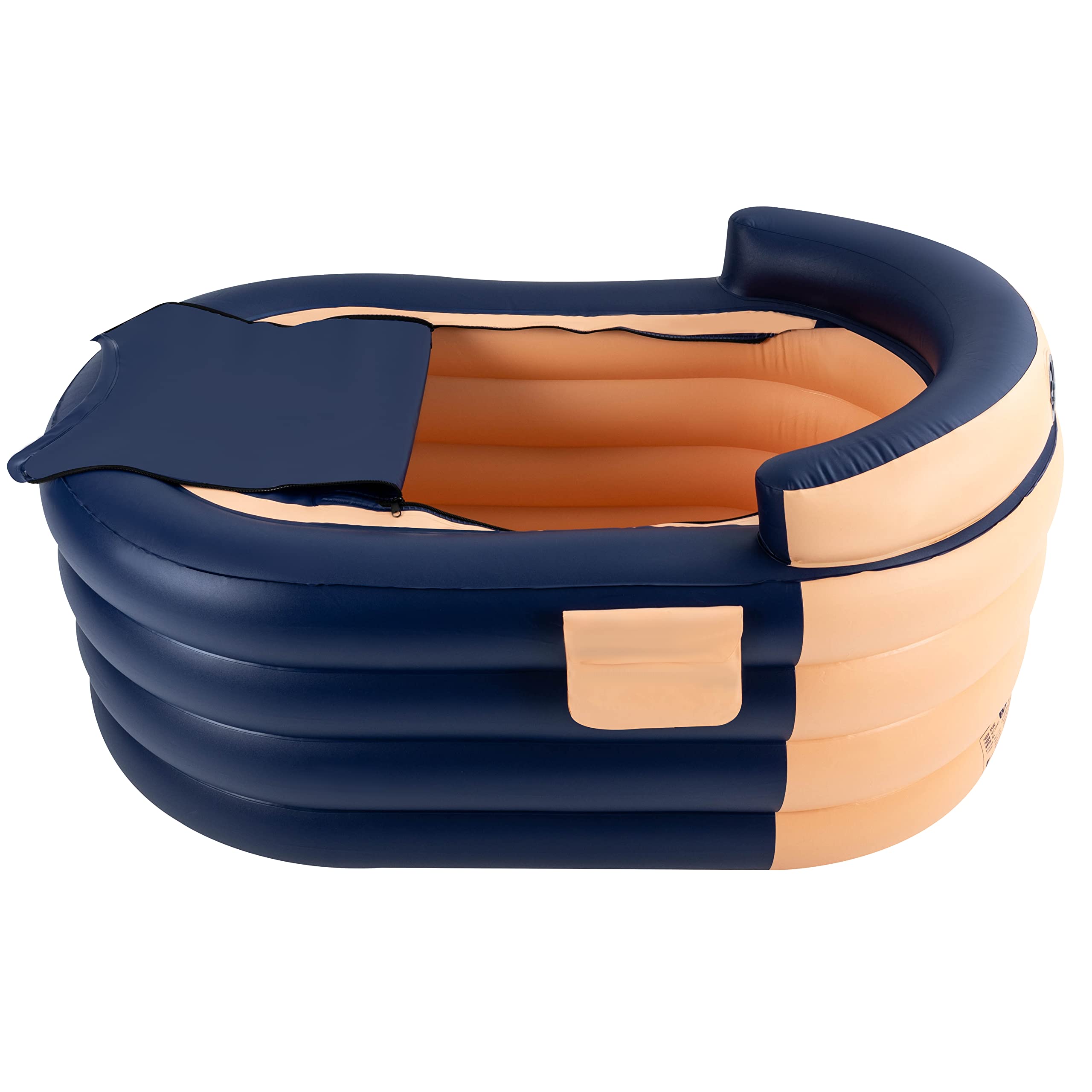Vasca da bagno gonfiabile pieghevole con pompa ad aria senza fili per atleti e adulti vasca da immersione fredda con copertura Tubo di drenaggio gonfiabile portatile da 100 kg per recupero e terapia
