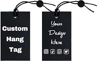 100 pcs Custom Hang Tags,Personalized Your Logo and Text Price Tags Jewelry Hang Tags Labels (1.95×3 inch)
