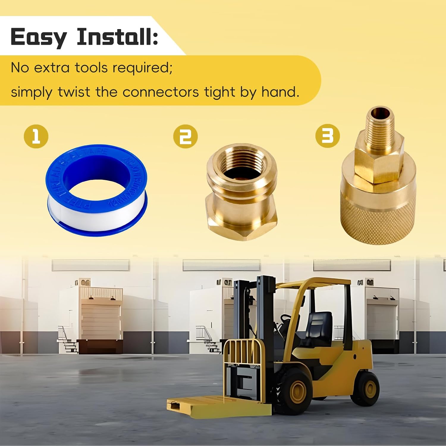 Forklift Propane Tank Adapter Ideal Connect 1-1/4" Forklift Tank to 1-5/16"