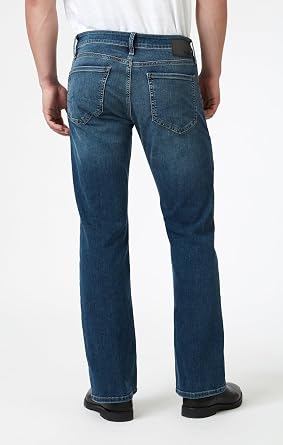 Mavi Men's Josh Bootcut Jeans, Midrise Jeans for Men, Deep Shaded Stanford, Men's Blue Jeans,