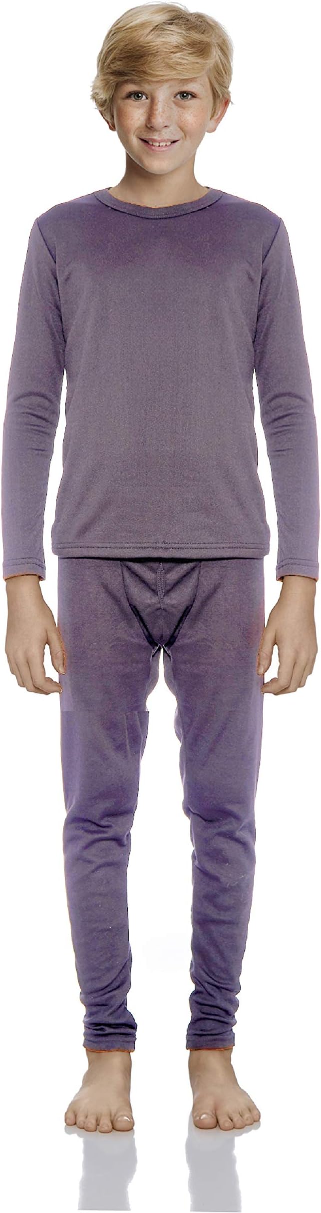 Rocky Thermal Underwear for Boys Cotton Knit Thermals Kids Base Layer Long John Pajamas Set