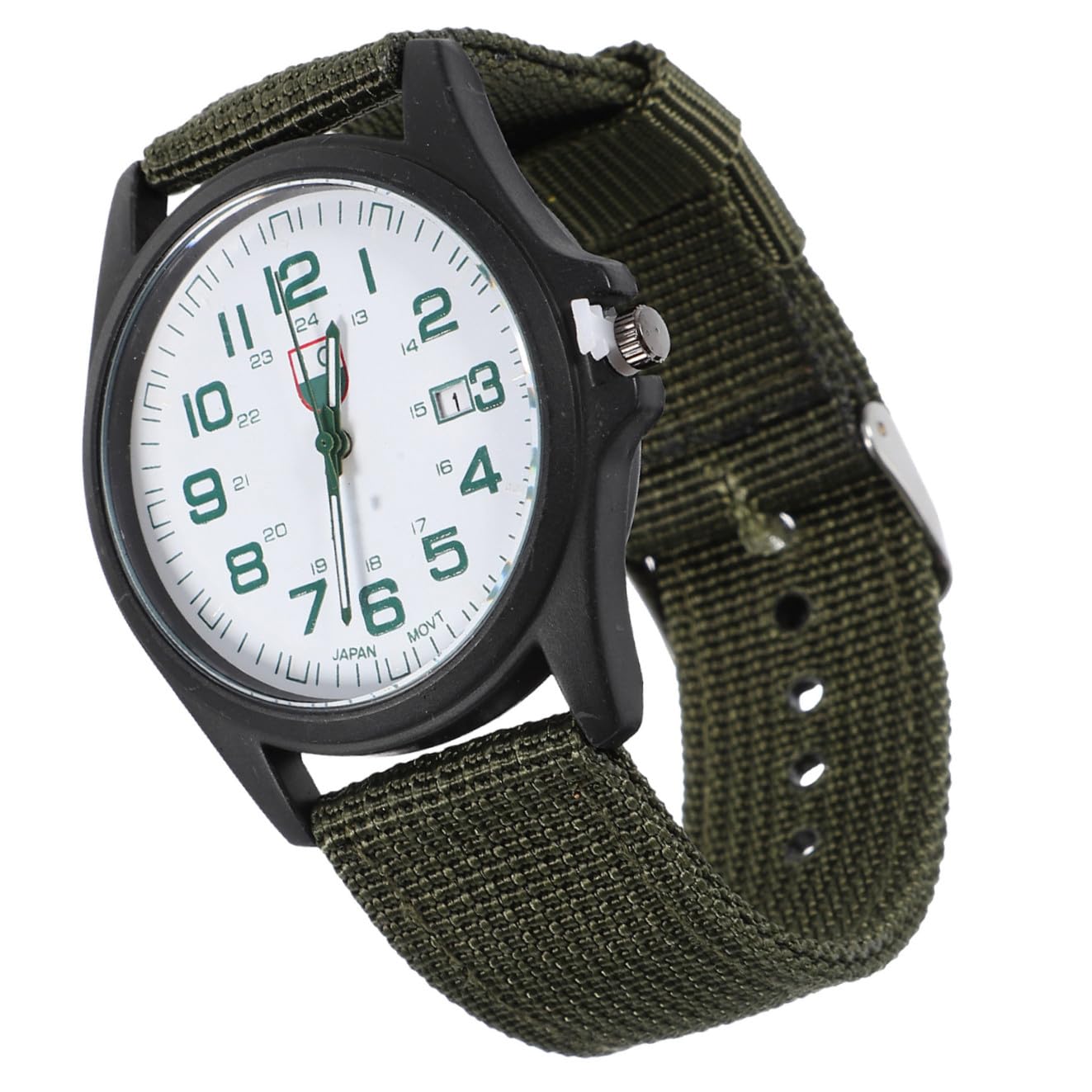 ibasenice Orologio da Polso da Uomo al Quarzo Calendario, Cinturino in Nylon Intrecciato, Design Tattico Sportivo per Quotidiano e Attività all'Aperto