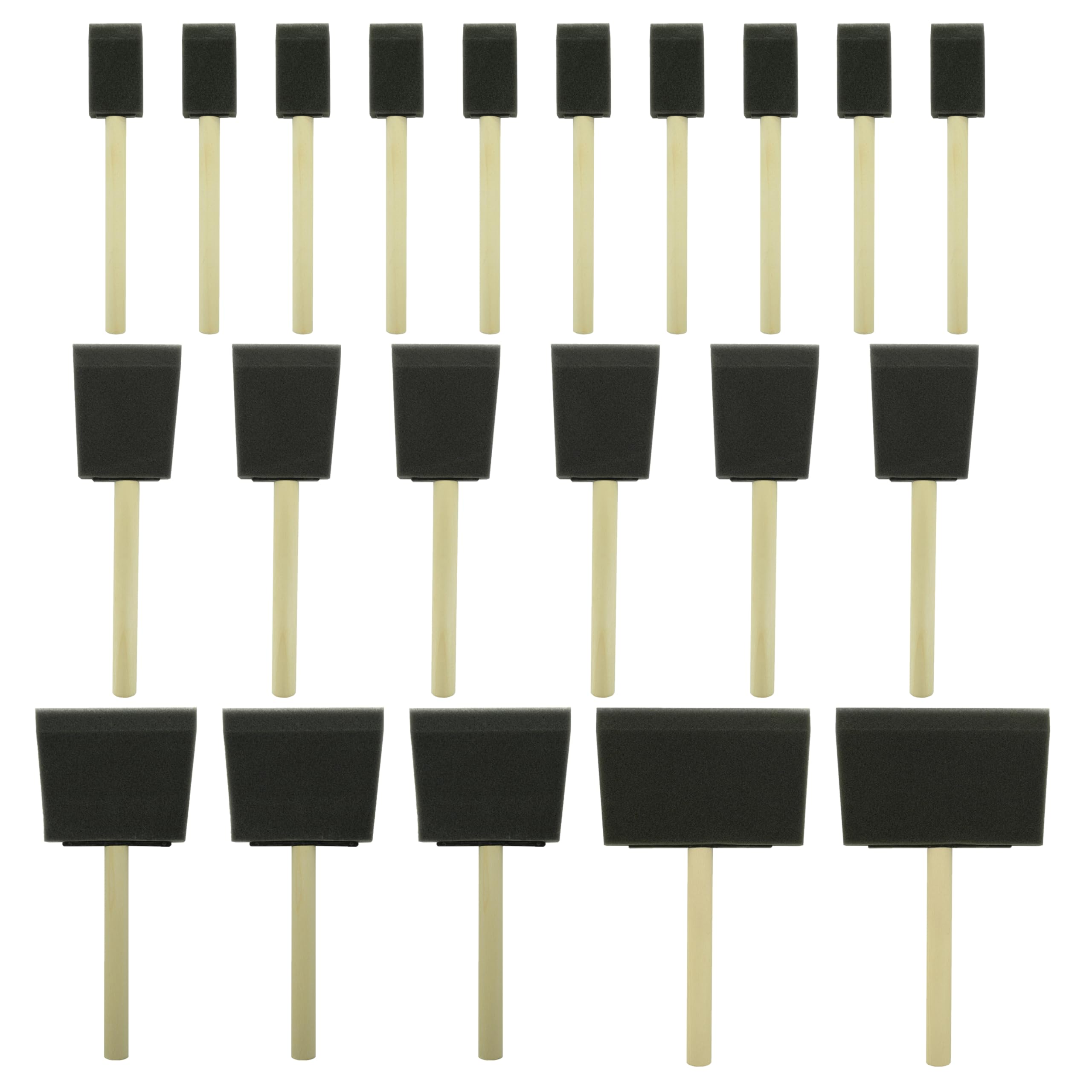 21pcs Poly Foam Brushes - High Density Foam Set -1 21pcs Poly Foam Brushes - High Density Foam Set -1