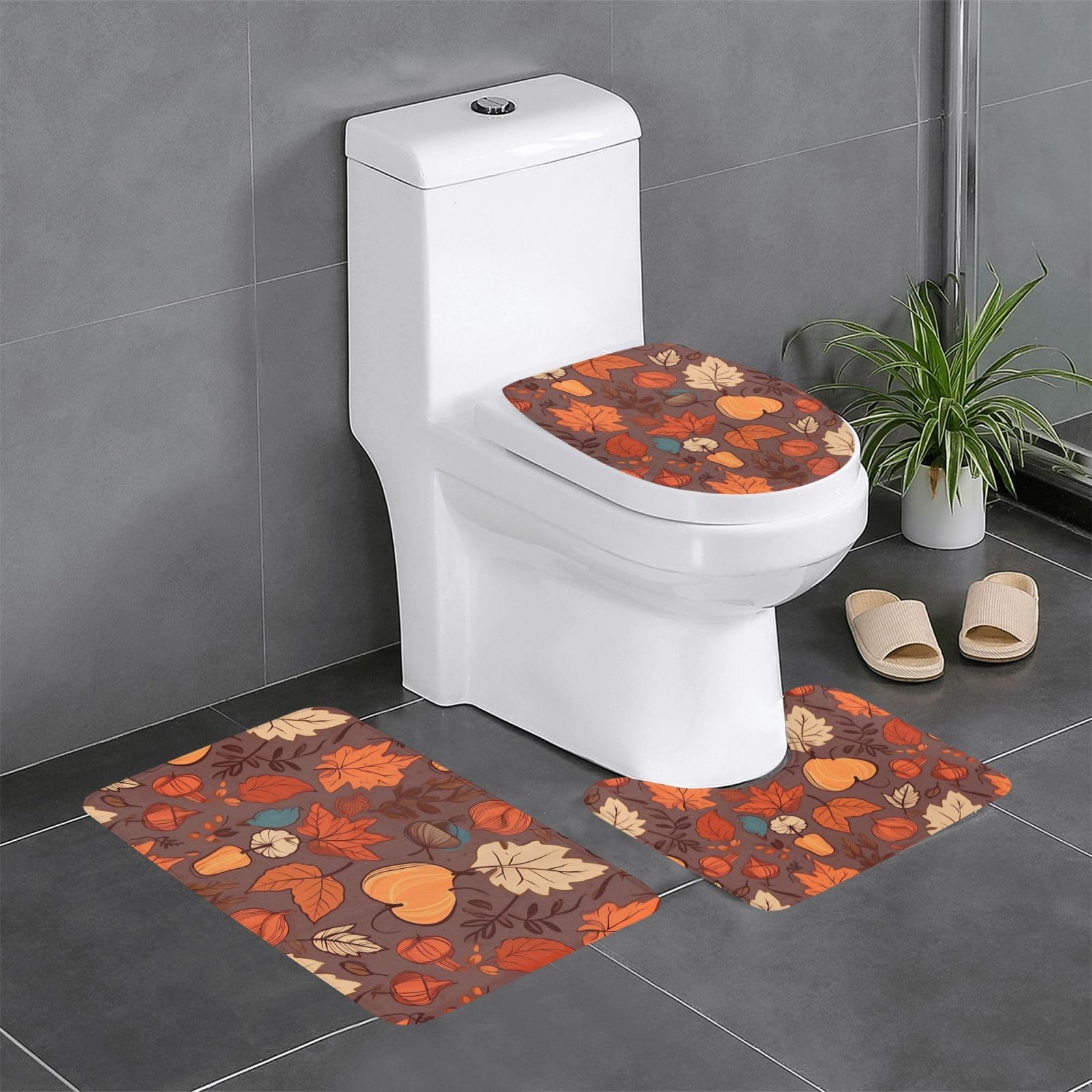 Tapis de bain d'automne pour sécuriser la douche et le contour WC