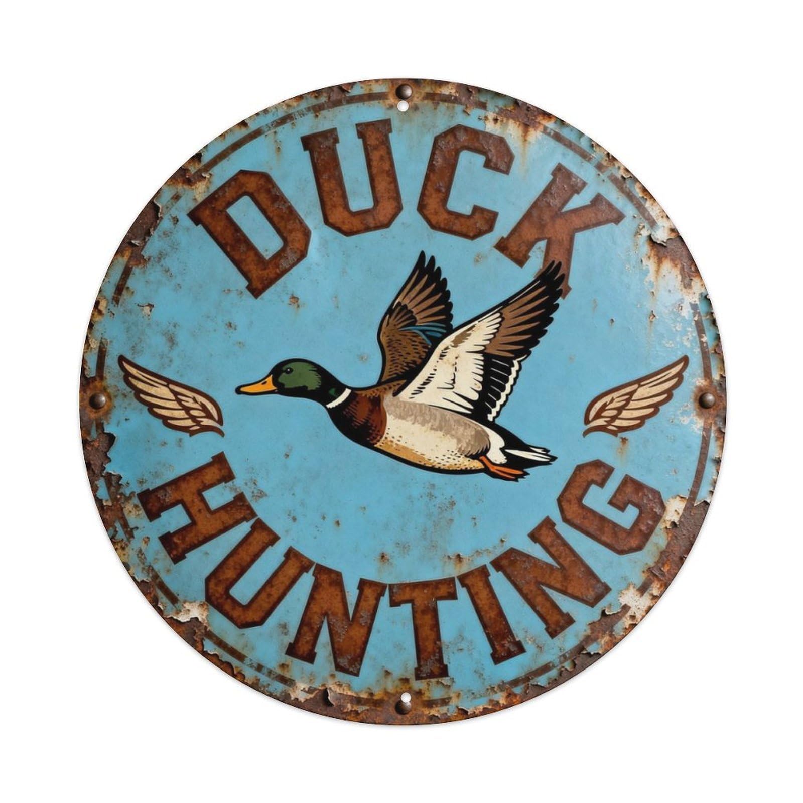 Duck Hunting Metal Tin Sign Plaque
