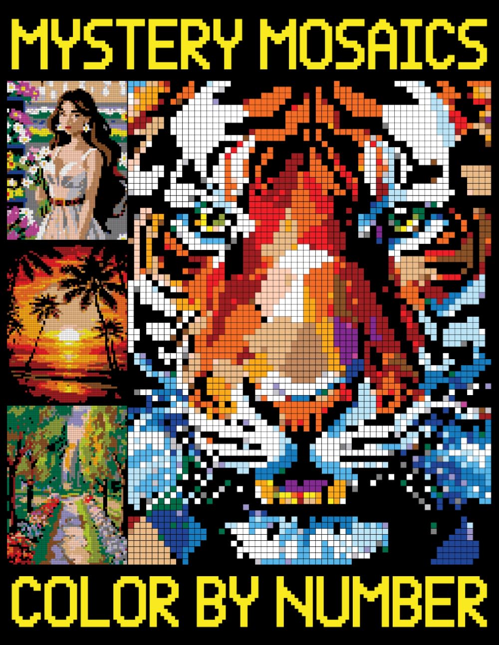 Mystery Mosaics Color by Number: A Coloring Book for Adults Relaxation, Hidden Picture Puzzles