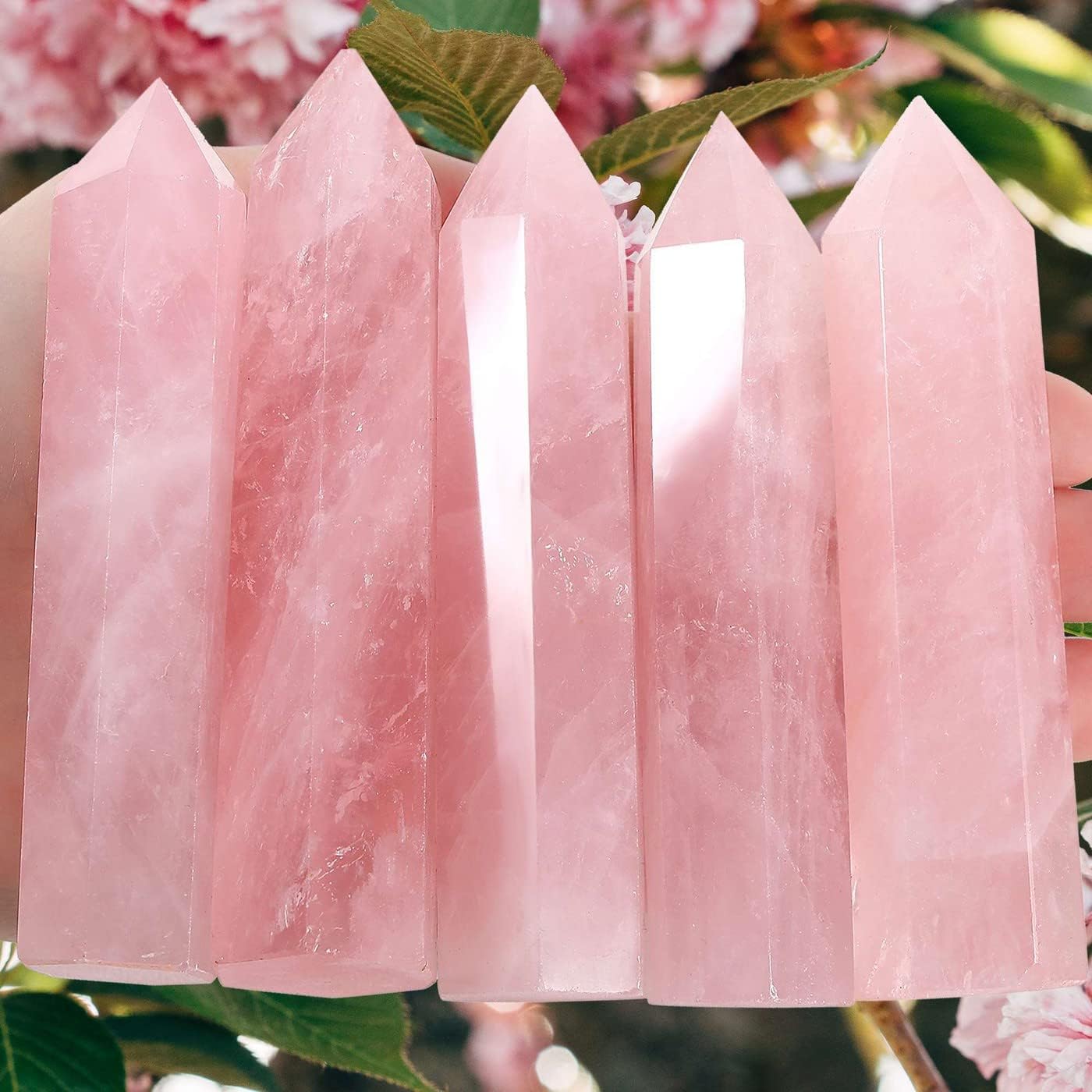 LAIDANLA Clear Quartz Healing Crystals Wands 3.5-4" Polishing Natural Reiki Energy Wand Stone Hexagonal Point Large Crystal Gemstones for Meditation Therapy Crystal Grid Decoration 1Pcs