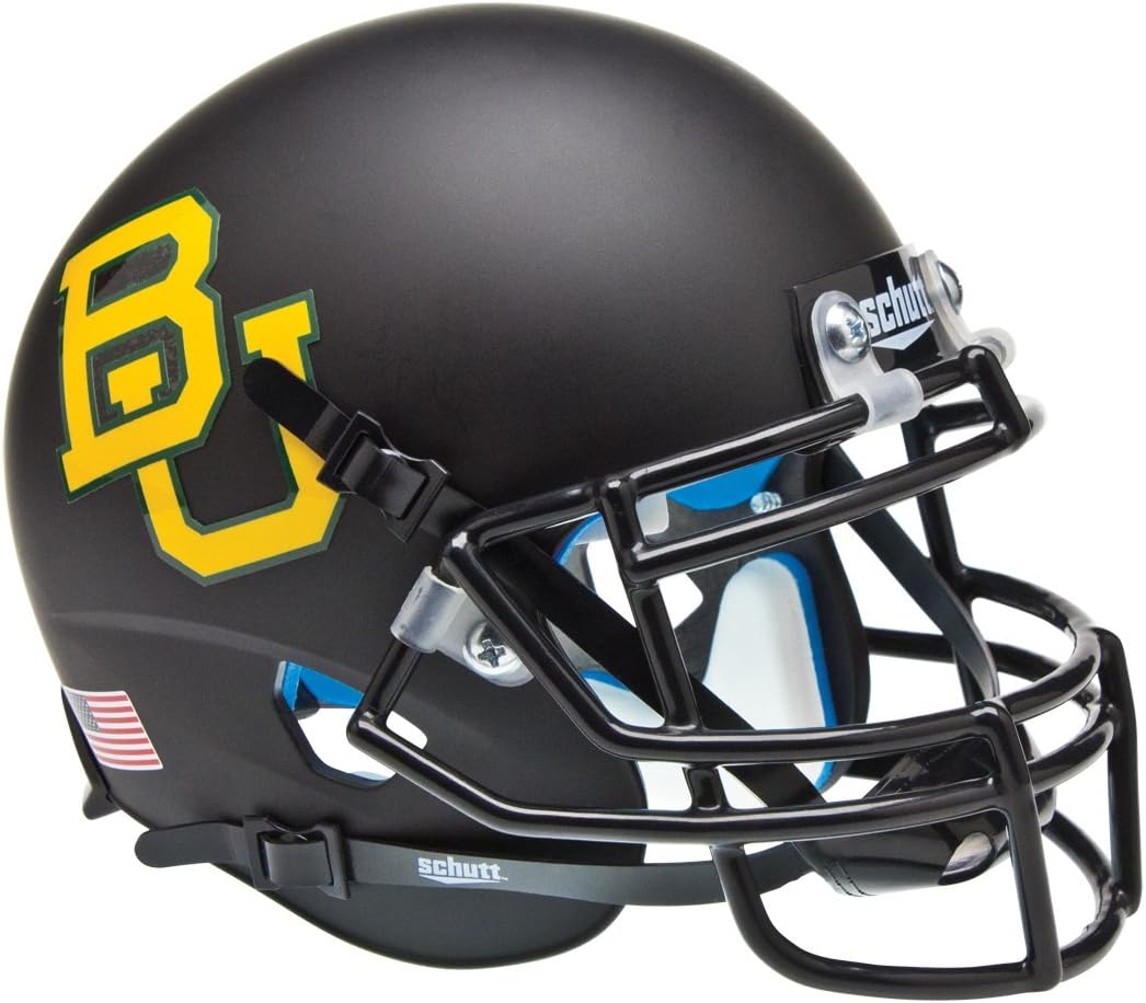 Schutt NCAA Baylor Bears Mini Authentic XP Football Helmet, Matte Black Alt. 4 : Sports & Outdoors