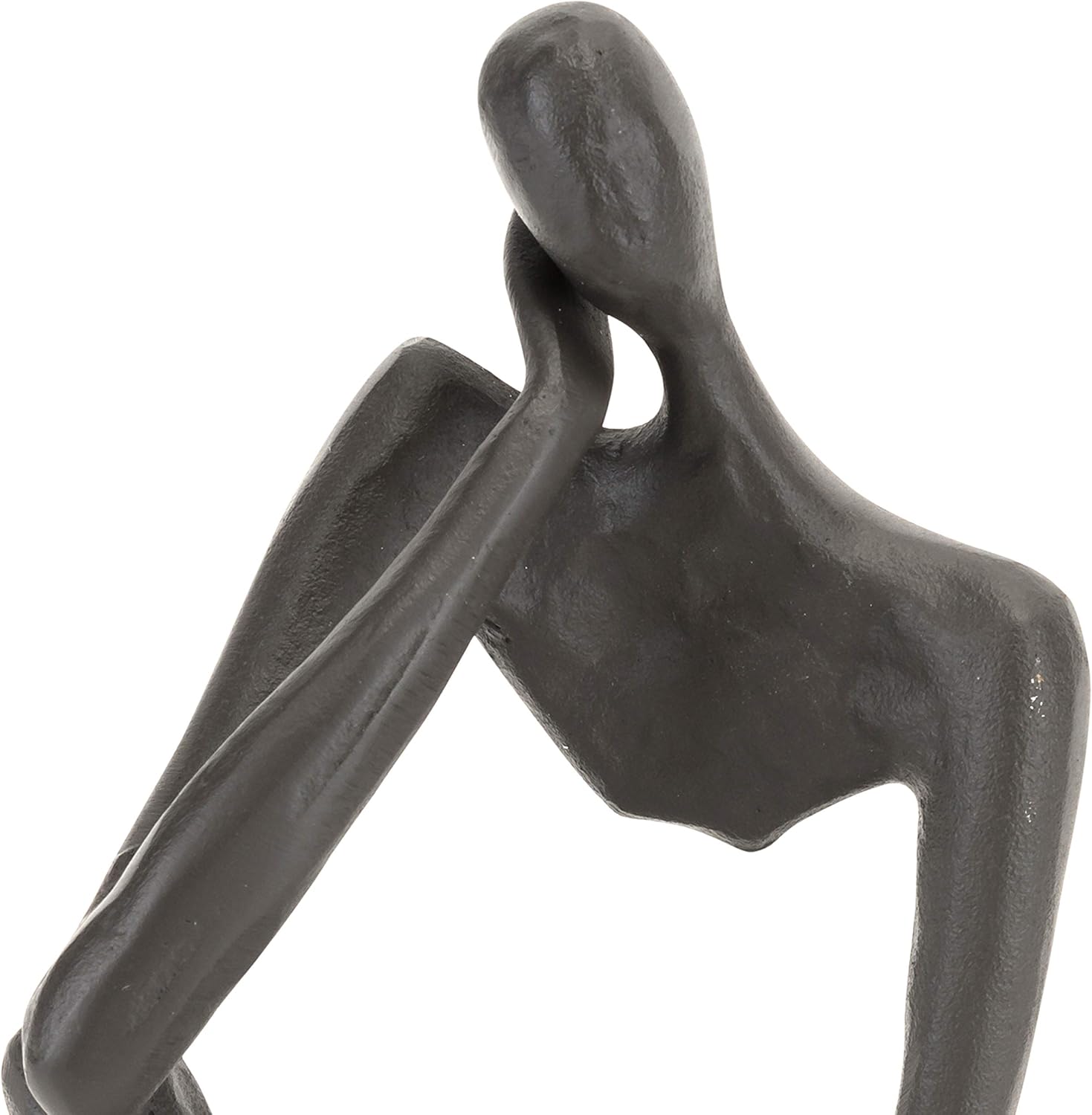 Danya B. Metal Art Shelf Decor - Modern Thinking Man Iron Sculpture – Gift for Yoga, Meditation Home Office and Home Decoration Abstract Contemporary Statue