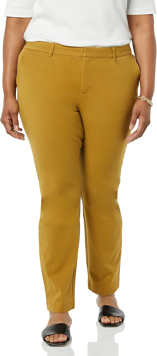 Amazon Essentials Women's Bi-Stretch Full Length Straight Leg Pant - Image 4