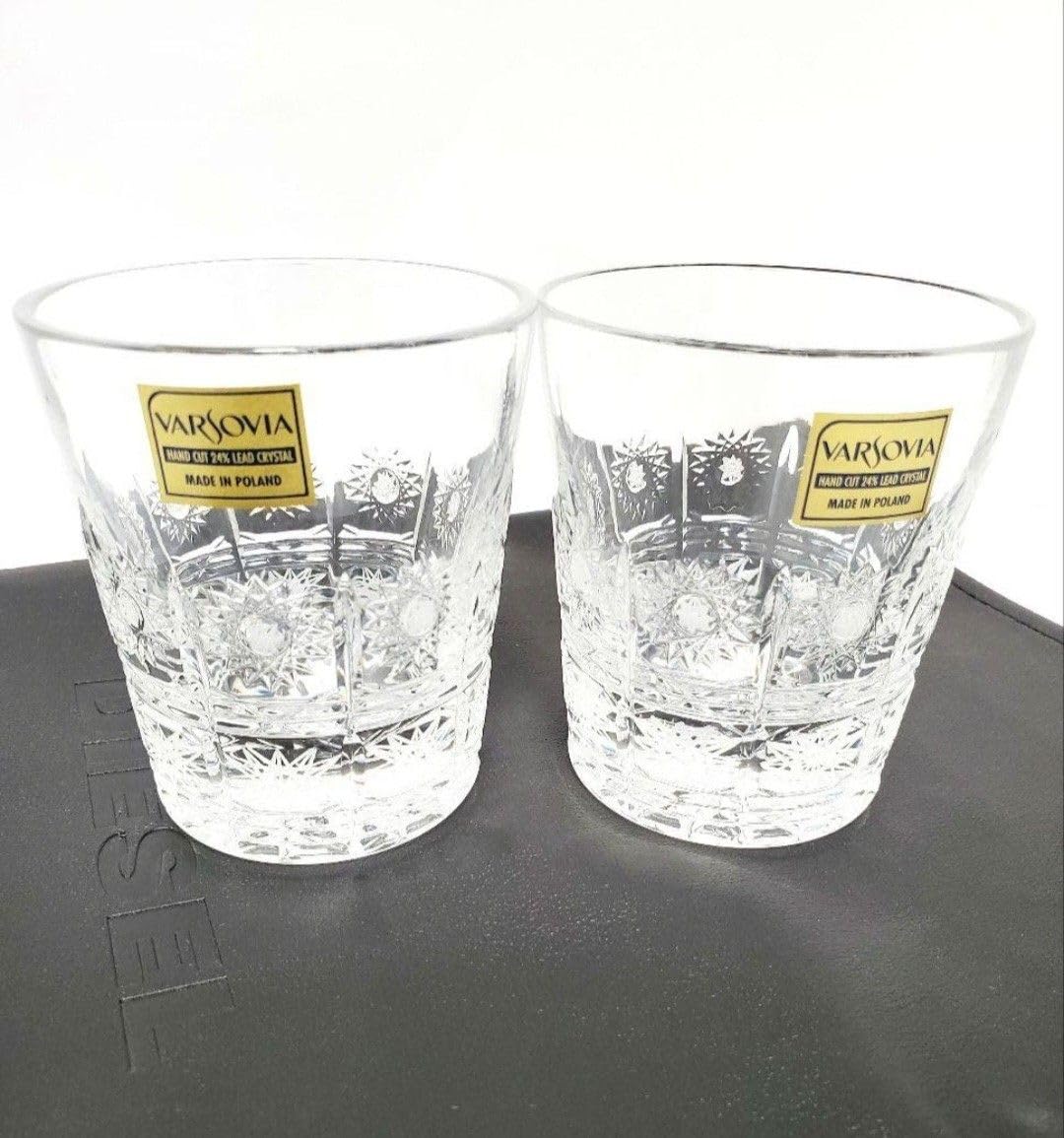 Amazon.co.jp: VARSOVIA クリスタルグラス2個セット ロックグラス 装飾