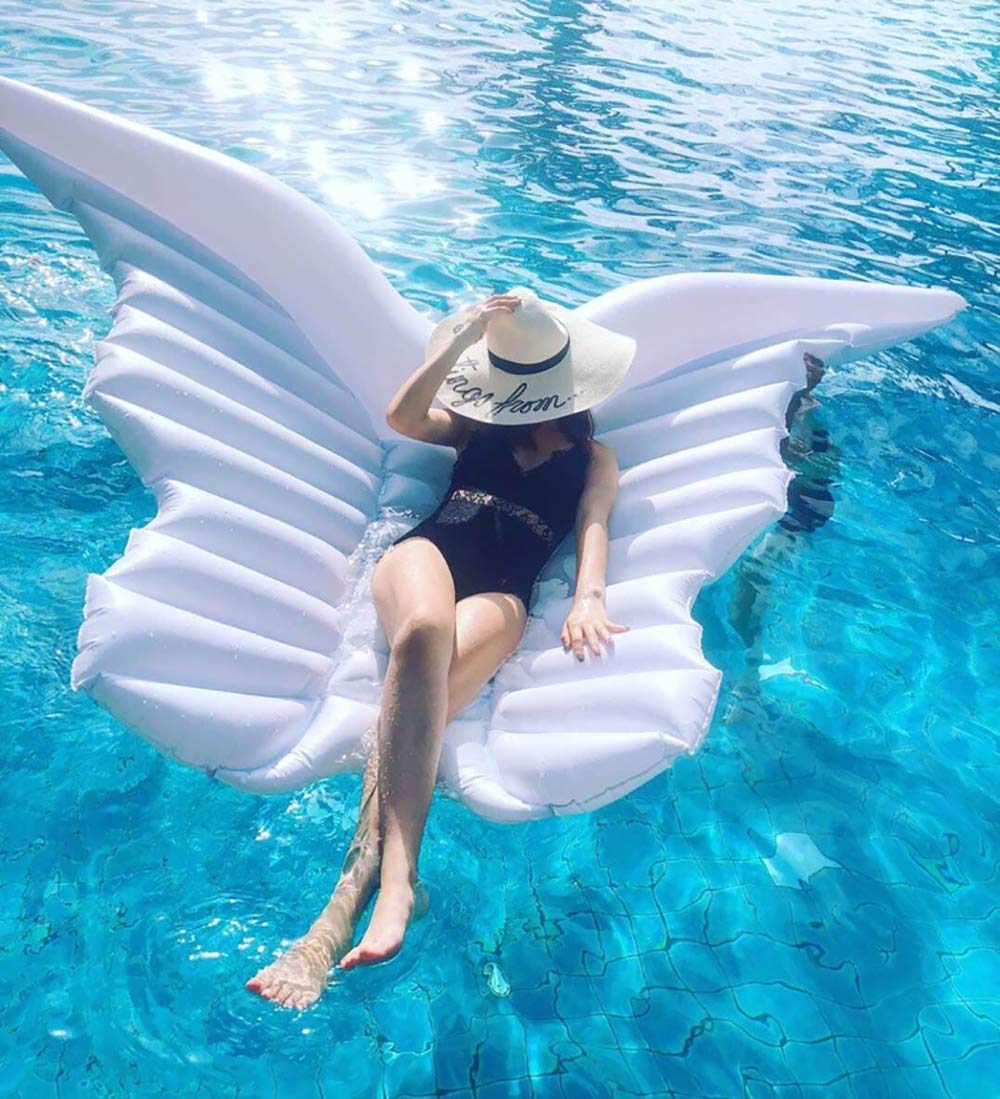 Inflatable Floating Bed,Environmentally Friendly PVC Adult Floating Row Wing Water Inflatable Bed- Fun Kids Swim Party Toy - Summer Lounge Raft